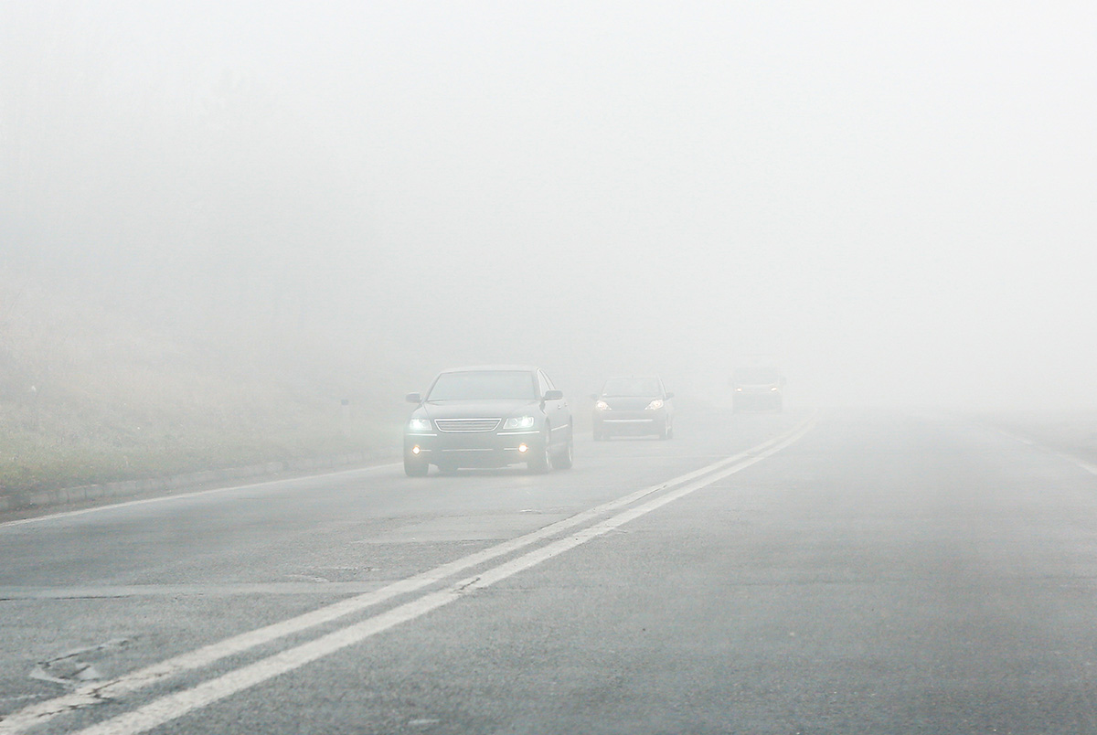 Just like sun glare, driving in fog means decreased visibility. Know how to properly adjust to meet changing road conditions.